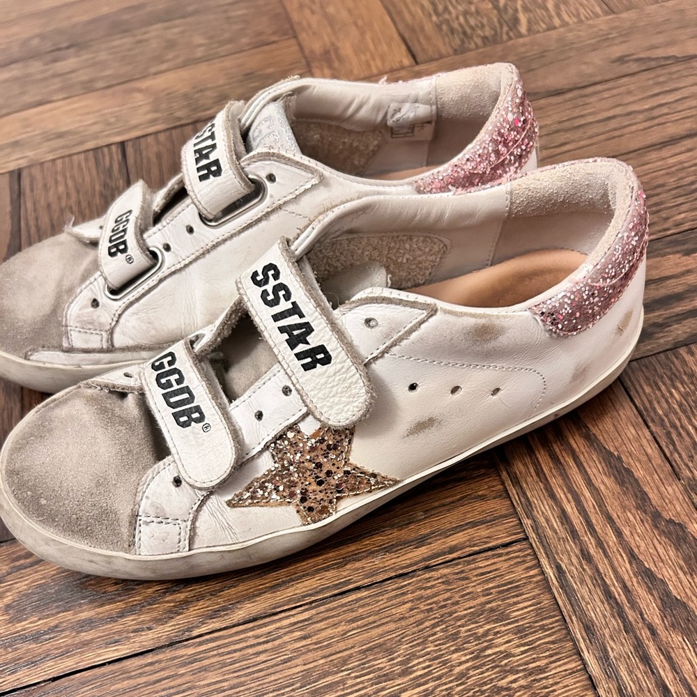 Big Girls Golden Goose Old School Sneaker - rose and yellow gold